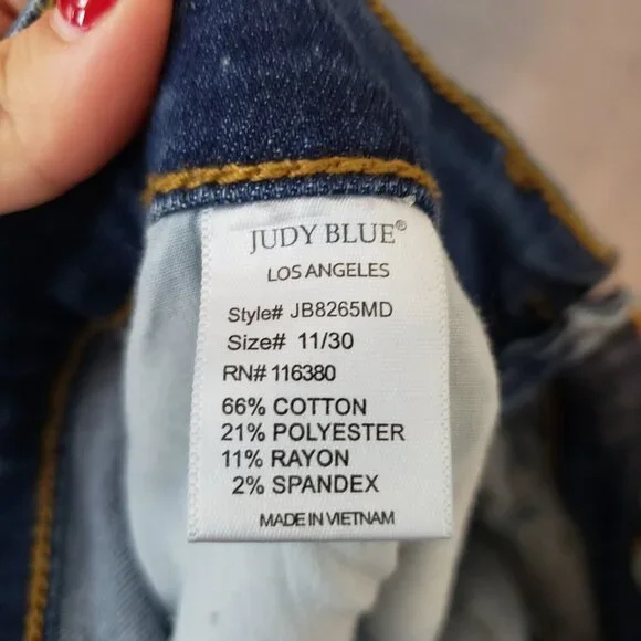 Judy Blue Jeans Womens 30 Blue Skinny Leopard Cheetah Print Ripped Stretch Denim - Picture 13 of 16